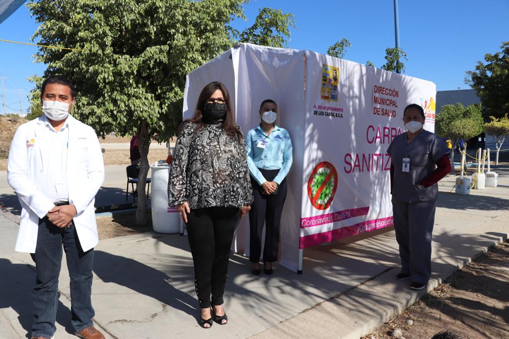 Gobierno de Armida Castro se compromete a mantener abastecidas las Carpas Sanitizantes que entregó a instituciones de salud en&nbsp;CSL