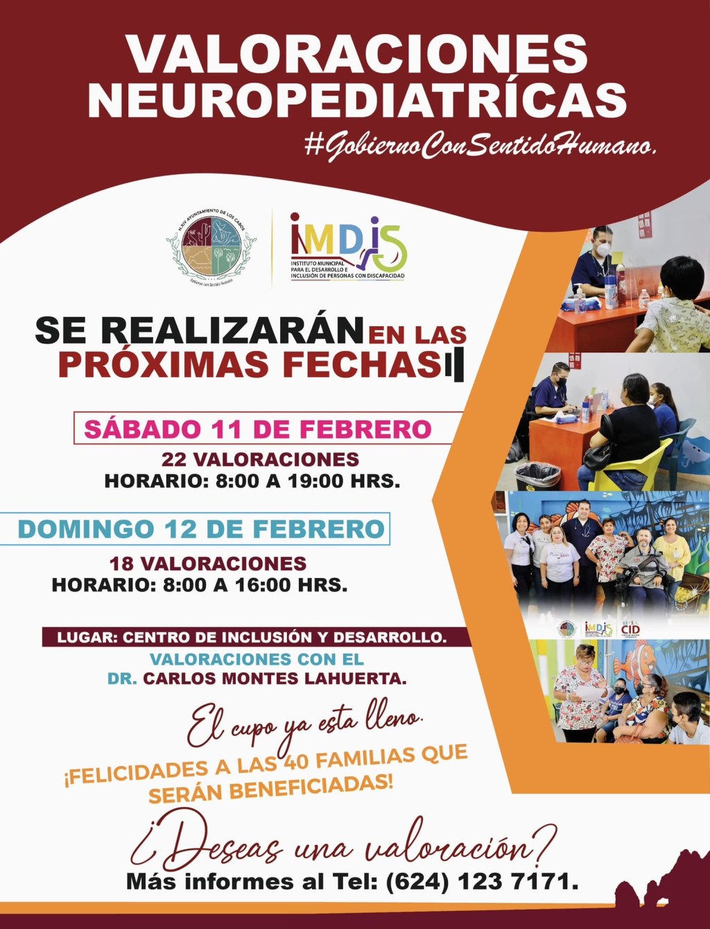 Gobierno de Los Cabos beneficiará a 40 familias con valoraciones neuropediátricas