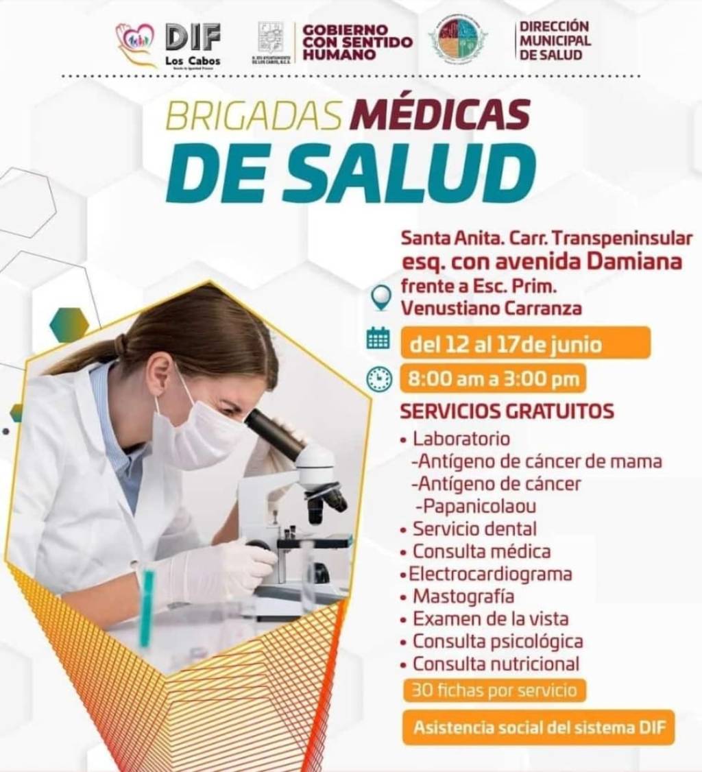 Realizará Gobierno de Los Cabos la Brigada Médica de Salud del 12 al 17 de junio en la comunidad de Santa&nbsp;Anita