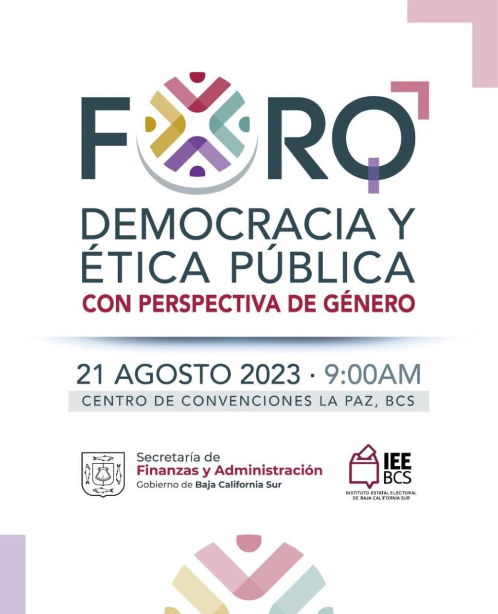Realizará gobierno de BCS, Foro “Democracia y Ética Pública” con perspectiva de&nbsp;género