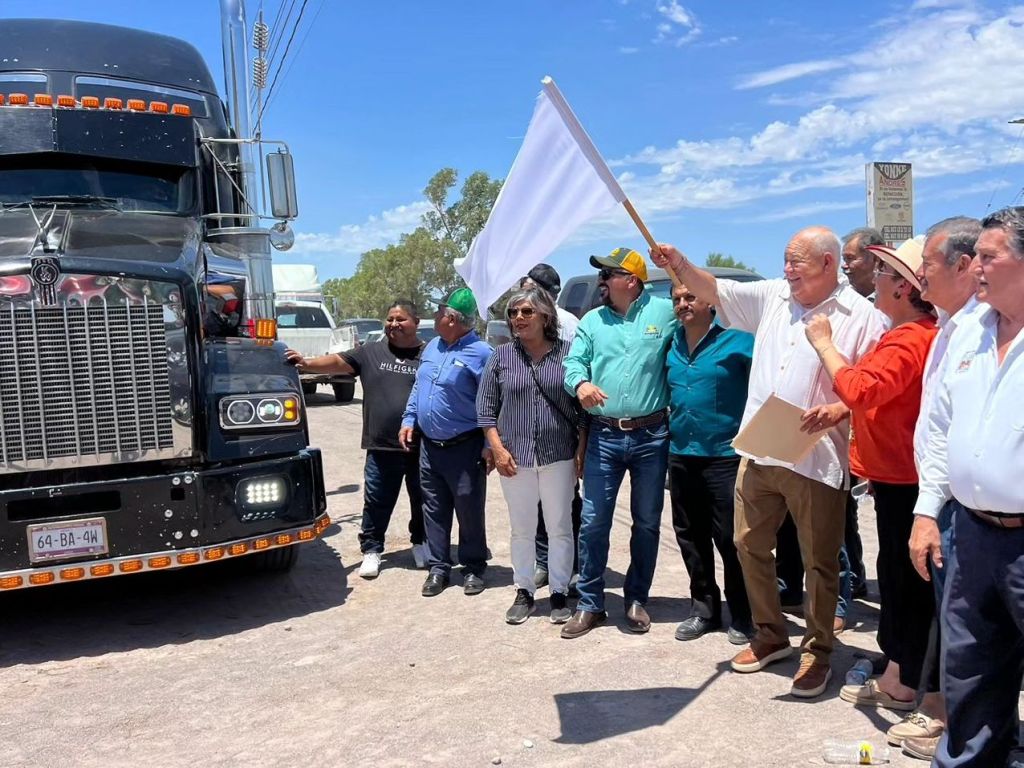 DA GOBERNADOR VCC BANDERAZO DE SALIDA A 3 MIL TONELADAS DE EXCEDENTE DE TRIGO HACIA&nbsp;SONORA