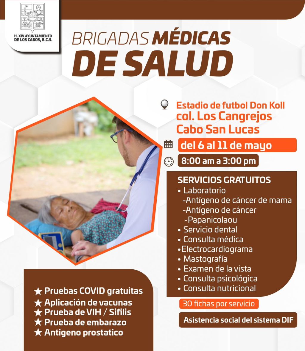 Se ubicaran Brigadas Médicas en las instalaciones del estadio de futbol Don Koll en la colonia Los Cangrejos en Cabo San&nbsp;Lucas.