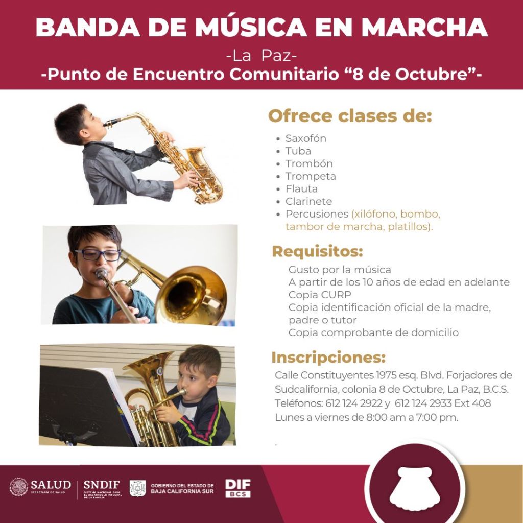 SEDIF Invita a Niñas, Niños y Adolescentes a Integrarse a la Banda de Música en&nbsp;Marcha