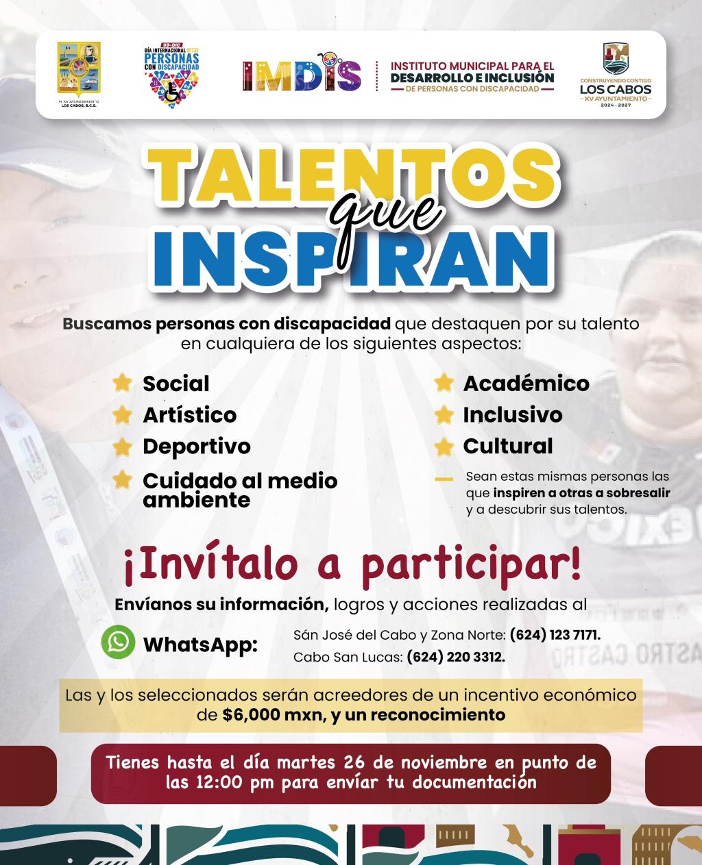 IMDIS Lanza Convocatoria “Talentos que Inspiran” para Personas con&nbsp;Discapacidad