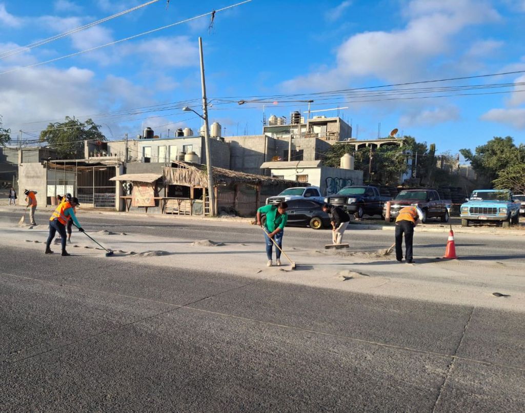 Limpieza en Avenida Leona Vicario de Cabo San Lucas Mejora Entorno&nbsp;Urbano