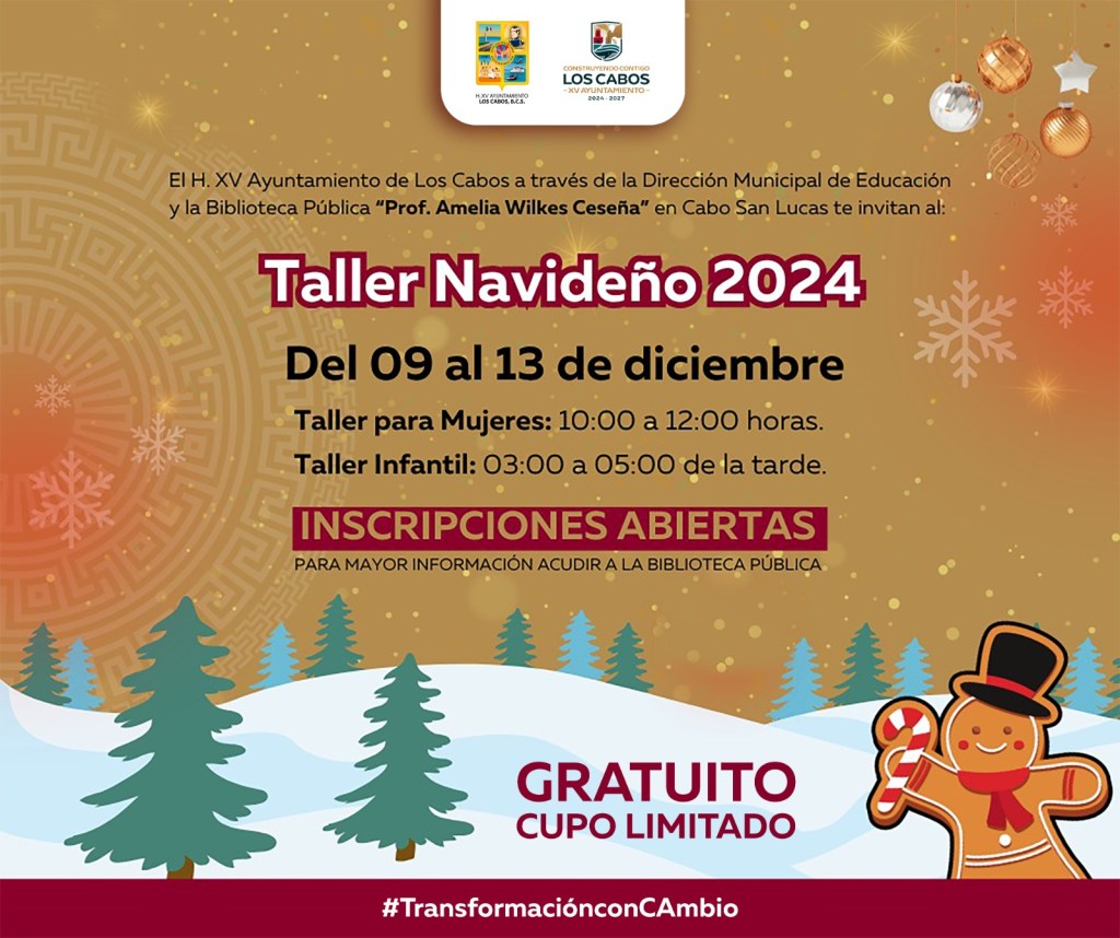 Talleres Navideños Gratuitos en Cabo San&nbsp;Lucas