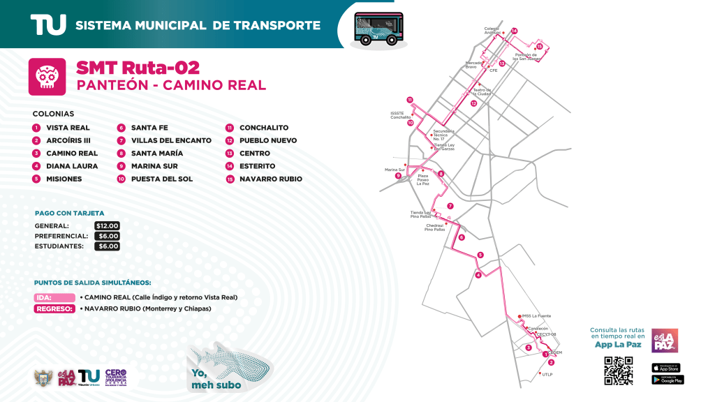 Nuevas Tarifas y Rutas para el Tiburón Urbano en La&nbsp;Paz