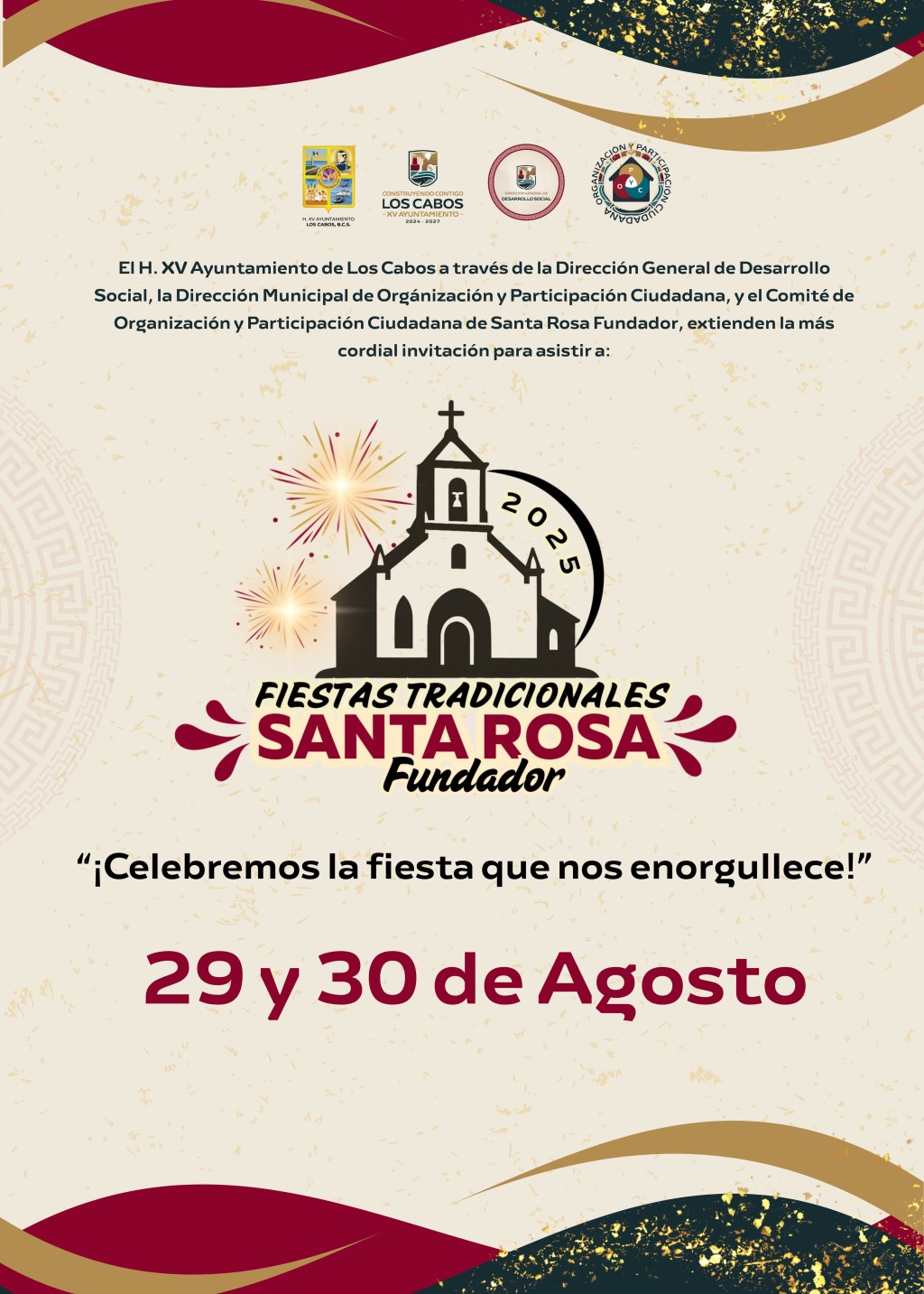 Los Cabos se Prepara para las Fiestas Tradicionales Santa Rosa Fundador 2025: ¡Dos Días de Cultura y&nbsp;Convivencia!