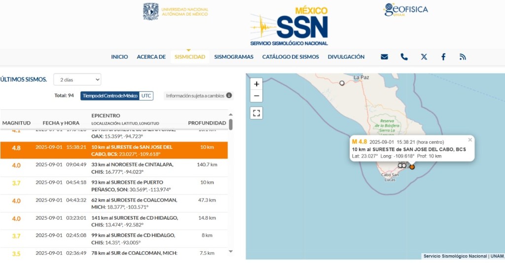 Evacúan Palacio Municipal de Los Cabos Tras Sismo de 4.8 Grados; No Se Reportan Daños&nbsp;Estructurales