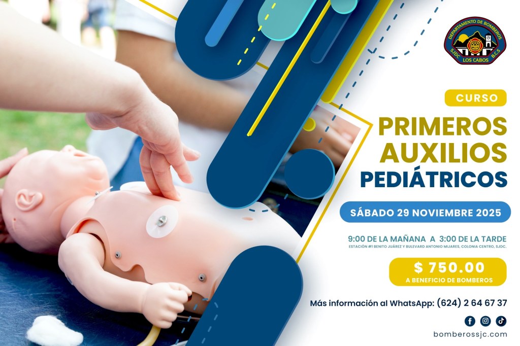 Este mes, Bomberos de San José del Cabo impartirán curso de primeros auxilios pediátricos. (12 de Nov&nbsp;2025)