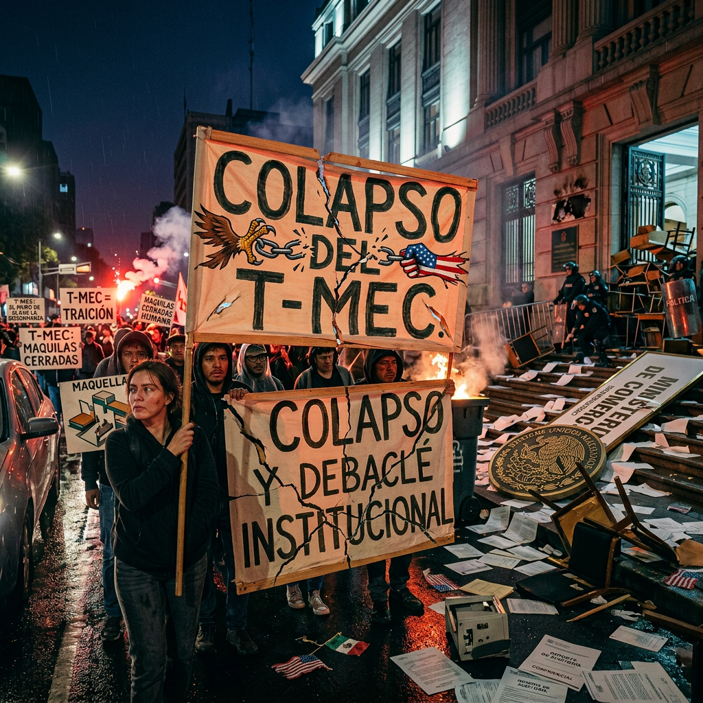 El colapso de una narrativa: Entre la presión global, la asfixia del T-MEC y la debacle&nbsp;institucional